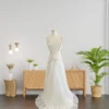 Timeless Pearl and Bead Embroidered Wedding Gown with Flattering Pleated Skirt (Wedding Dress / Bridal)