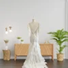 Glamorous Mermaid Wedding Gown with Beaded Bodice and Dreamy Chiffon Ruffles (Wedding Dress / Bridal)