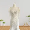 Glamorous Mermaid Wedding Gown with Beaded Bodice and Dreamy Chiffon Ruffles (Wedding Dress / Bridal)
