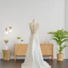 Ethereal Wedding Gown with Delicate Bead Embroidered Lace and Flowy Chiffon Skirt (Wedding Dress / Bridal)