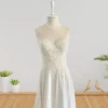 Ethereal Wedding Gown with Delicate Bead Embroidered Lace and Flowy Chiffon Skirt (Wedding Dress / Bridal)