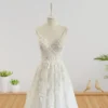 Custom-Made Wedding Gown with Stunning Lace and A-Line Skirt (Wedding Dress / Bridal)