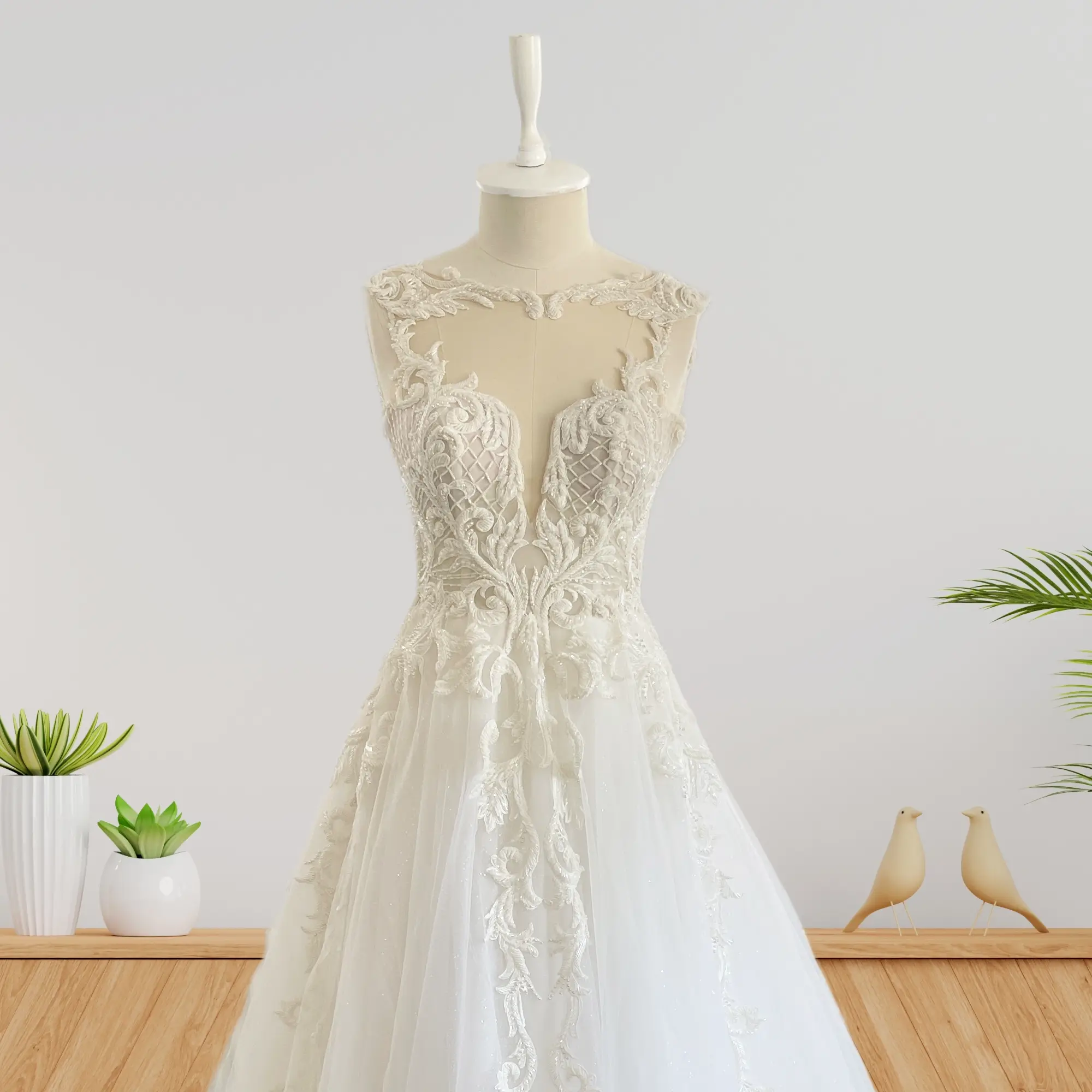 Handmade Bridal Gown with Delicate Lace and Tulle Features (Wedding Dress /  Bridal) – London Bridal