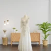 Elegant and Glamorous Beaded Bridal Gown with Smashed Drape (Wedding Dress / Bridal)