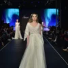 Elegant and Glamorous Beaded Bridal Gown with Smashed Drape (Wedding Dress / Bridal)
